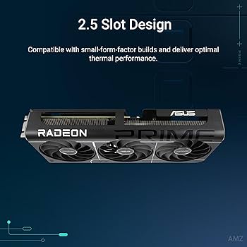 ASUS Prime Radeon RX 9060 XT 8GB GDDR6 OC Edition – Carte Graphique (PCIe 5.0, HDMI, DisplayPort 2.1, 2.5 Slot, Ventilateurs axiaux, revêtement Protecteur PCB, Dual BIOS, GPU Guard)