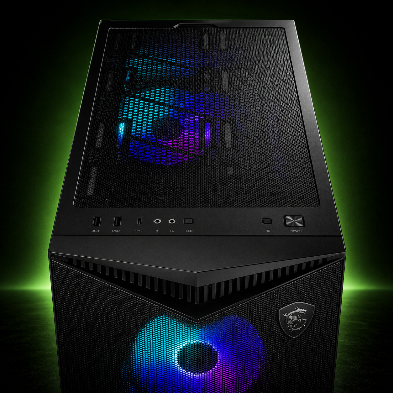 MSI MPG Gungnir 300R Airflow RGB — Boîtier Moyen Tower ATX E-ATX Mesh