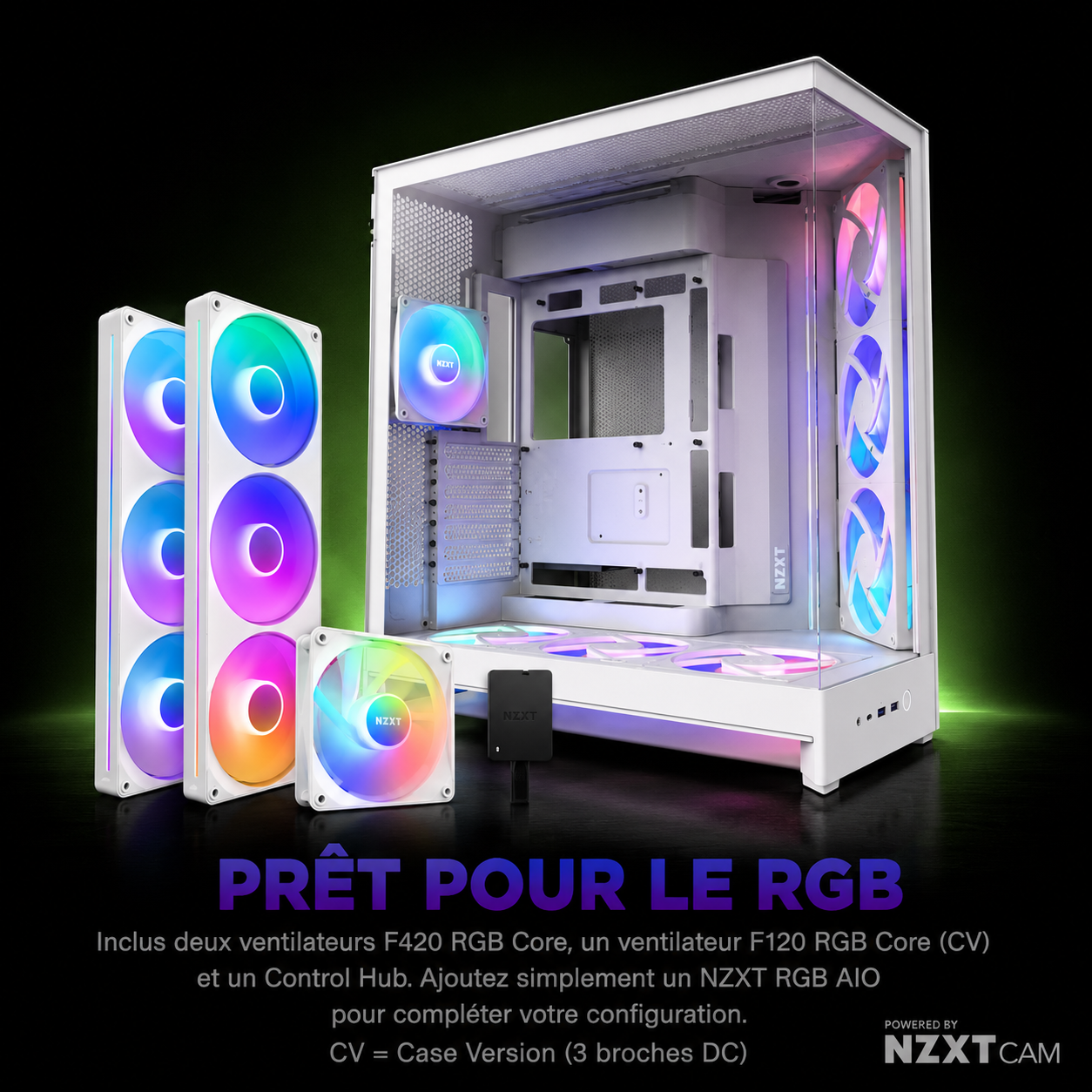 NZXT H9 Flow (2025) — Boîtier Moyen ATX Double Chambre Airflow