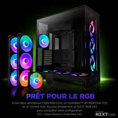 NZXT H9 Flow (2025) — Boîtier Moyen ATX Double Chambre Airflow