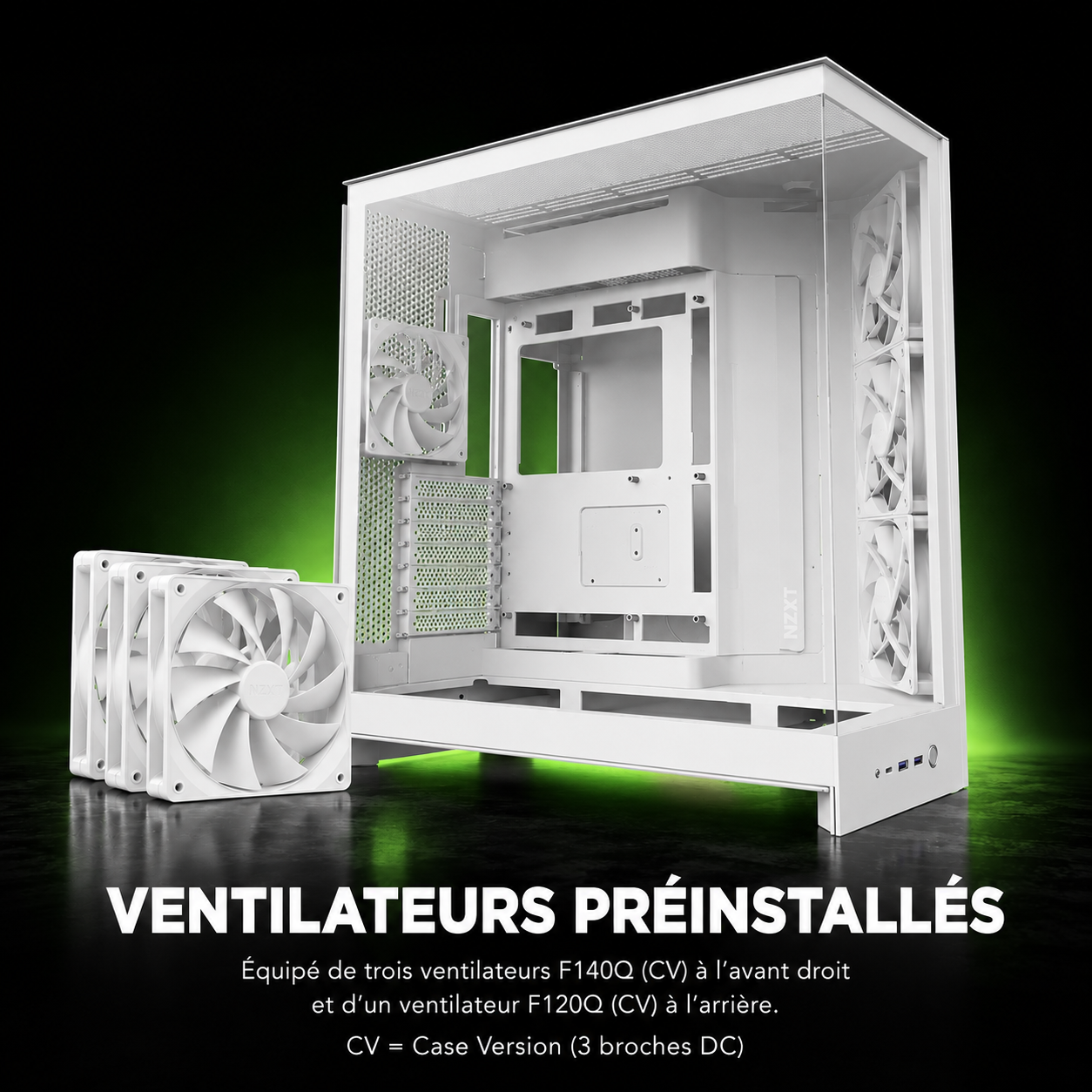 NZXT H9 Flow (2025) — Boîtier Moyen ATX Double Chambre Airflow