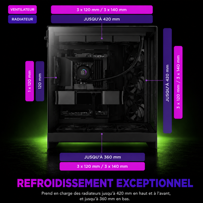 NZXT H9 Flow (2025) — Boîtier Moyen ATX Double Chambre Airflow