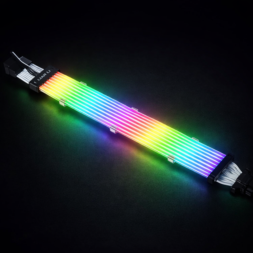 Lian Li Strimer Plus V2 : Câble RGB 12+4 broches 12VHPWR Noir
