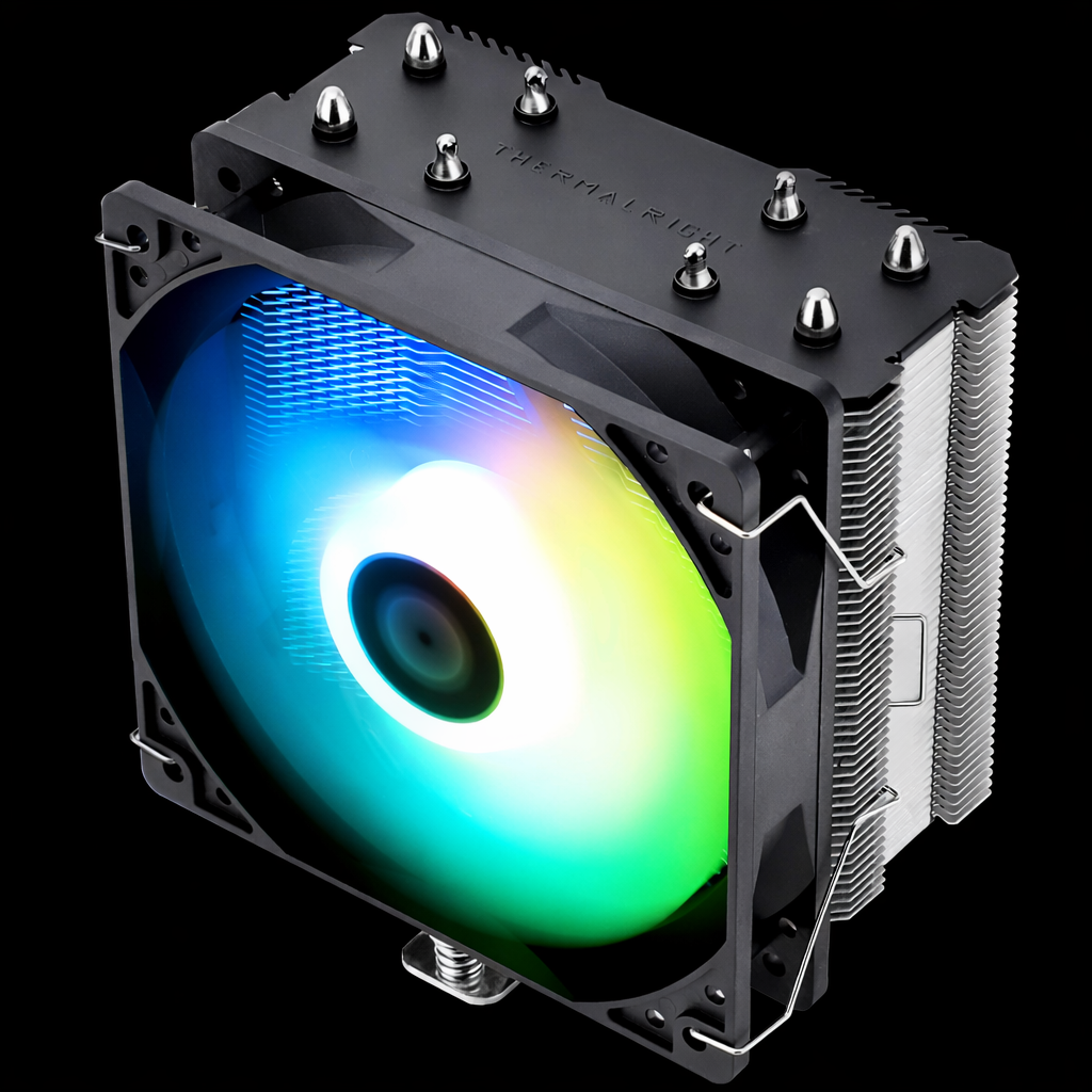 Thermalright AssassinX120 SE ARGB Refroidisseur d'air CPU, 4 caloducs, TL-C12C-S PWM Refroidisseur de CPU à ventilateur silencieux avec roulement S-FDB, pour AMD AM4 AM5/Intel 1150/1151/1200/1700